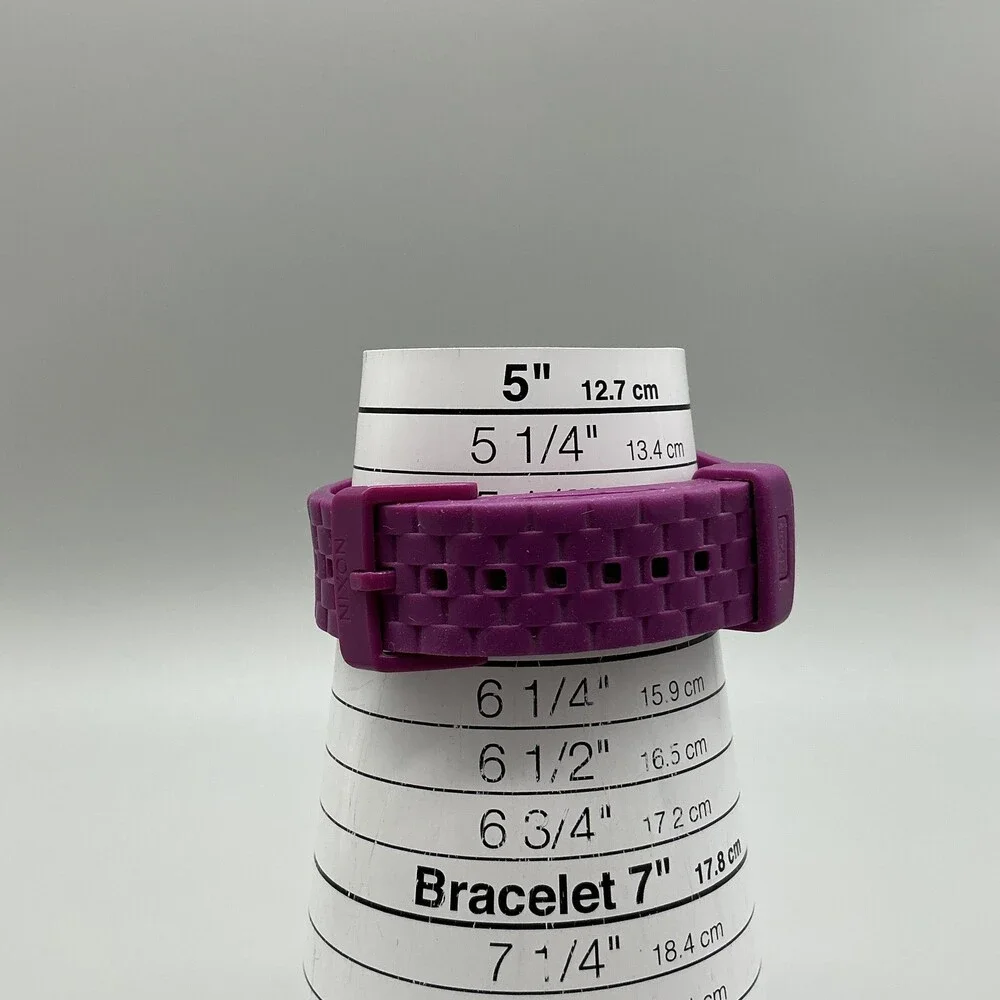 Nixon Robot Rock The Rubber Re-Run Mens Watch 38mm Purple Digital New Battery